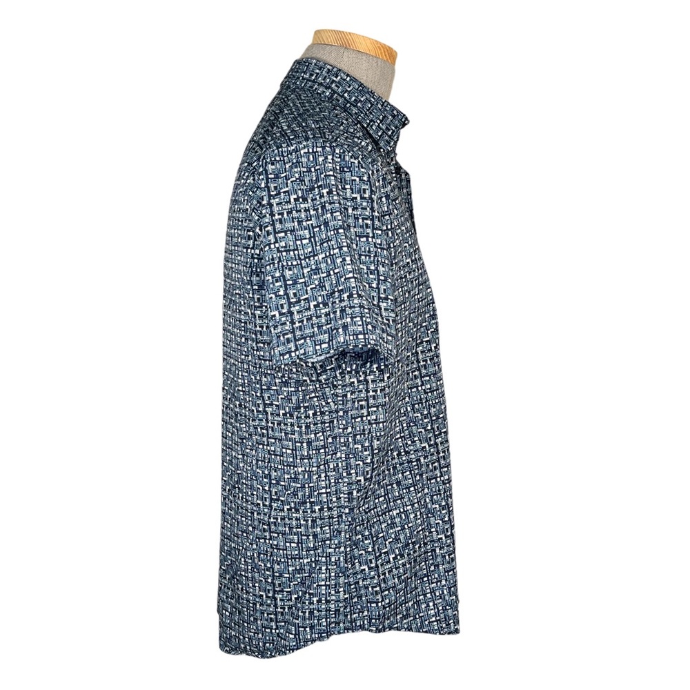 INC International Concepts Men’s Abstract Print Cotton Short Sleeve Shir… - Picture 6 of 8